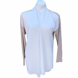 NWT Bobeau color block open drape front lightweight cardigan size medium